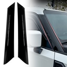 画像8: フロントピラーカバー プロテクター  ブラック (8)