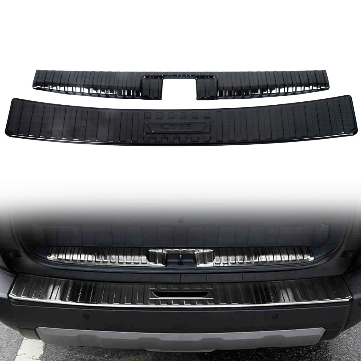 画像15: リアバンパーガード スカッフプレート インナー+外側 2pcs (15)