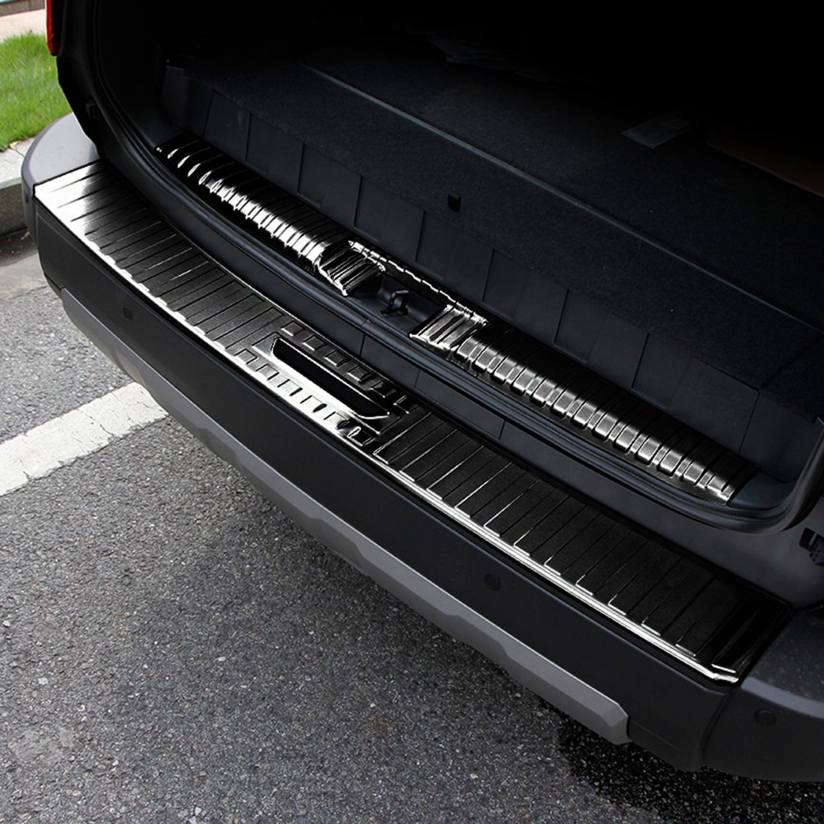 画像9: リアバンパーガード スカッフプレート インナー+外側 2pcs (9)